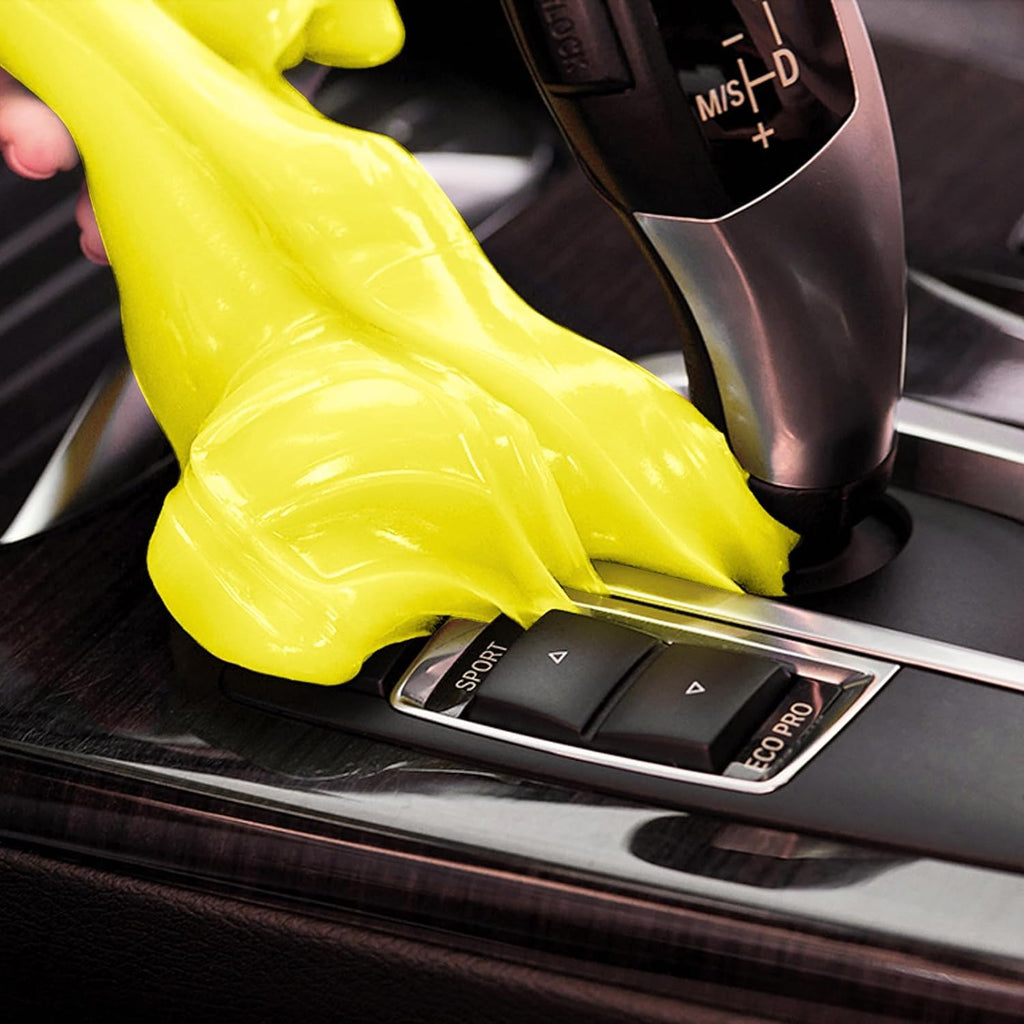 Car Cleaning Gel Detailing Kit Clean Putty Gel Reusable Auto Detail Tools Car Slime Cleaner Cleaning Supplies, Dust Remover Gifts for Men Women Yellow