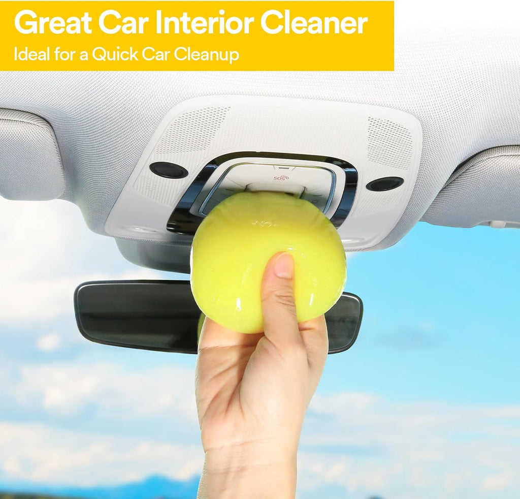 Car Cleaning Gel Detailing Kit Clean Putty Gel Reusable Auto Detail Tools Car Slime Cleaner Cleaning Supplies, Dust Remover Gifts for Men Women Yellow